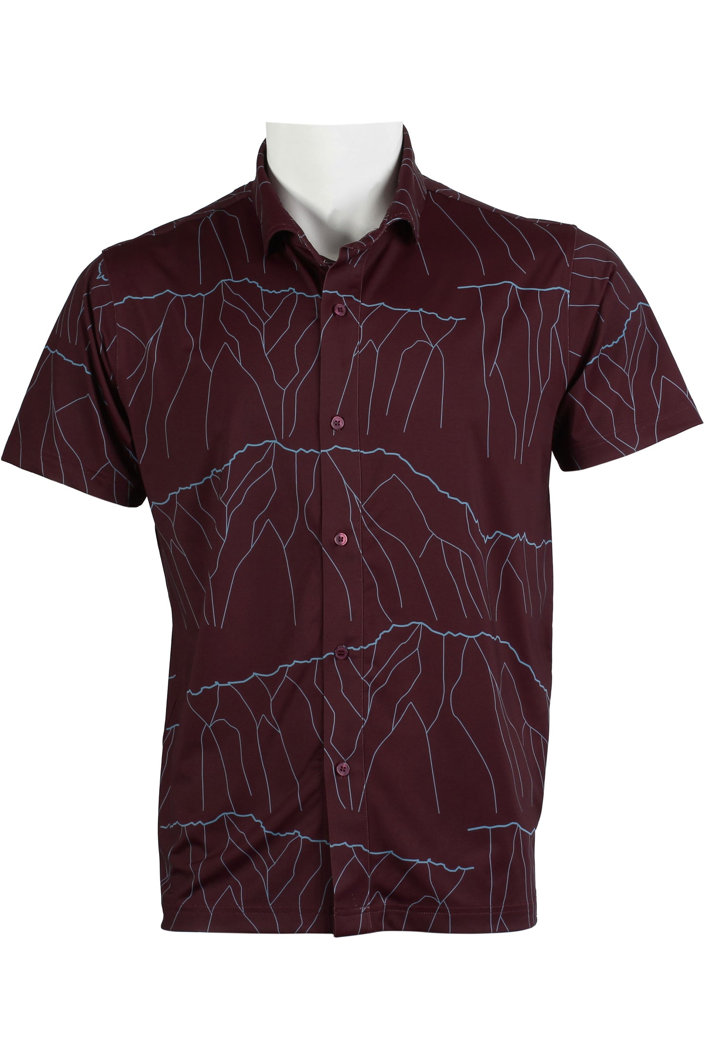 Ko'olau-Dark Maroon Button Down
