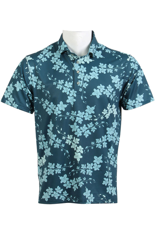 Deep Sea Cascading Orchid Polo