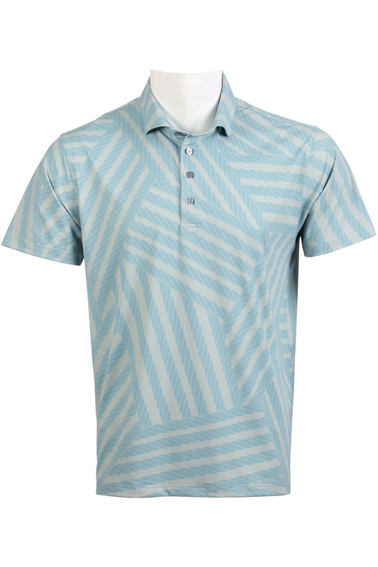 Gray and Blue Cord Polo