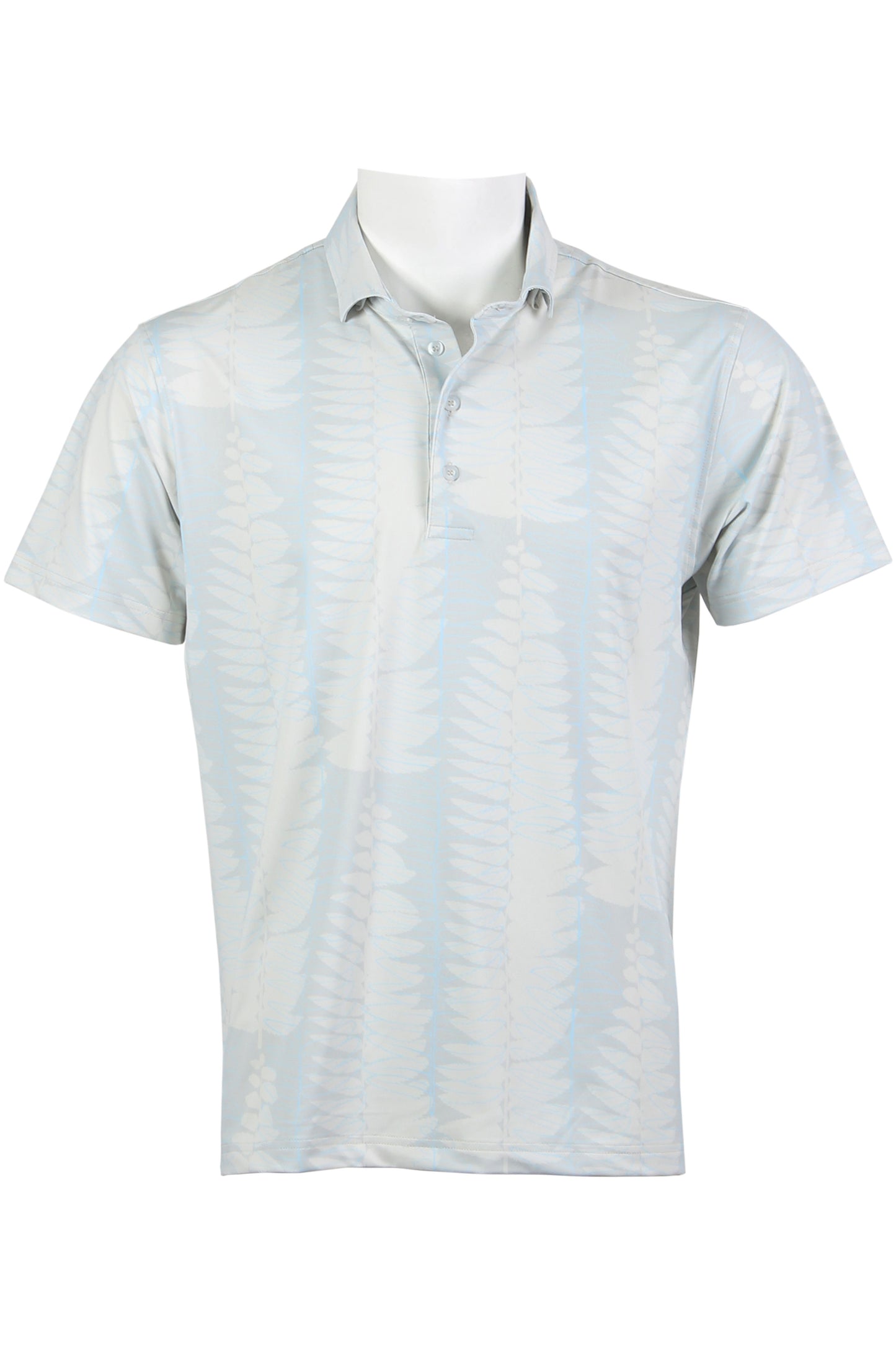 Kupukupu-Gray and Light Blue Polo
