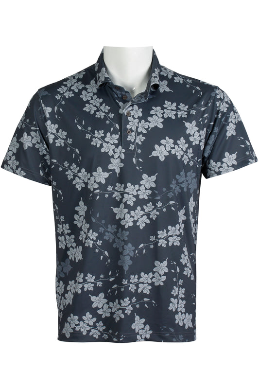 Cascading Orchid-Gray Polo