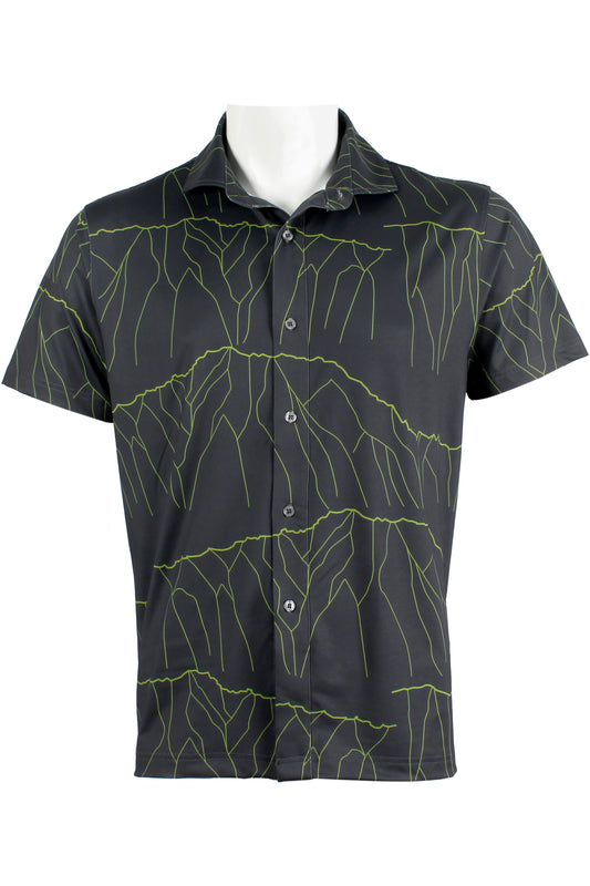 Ko'olau-Gray and Green Button Down