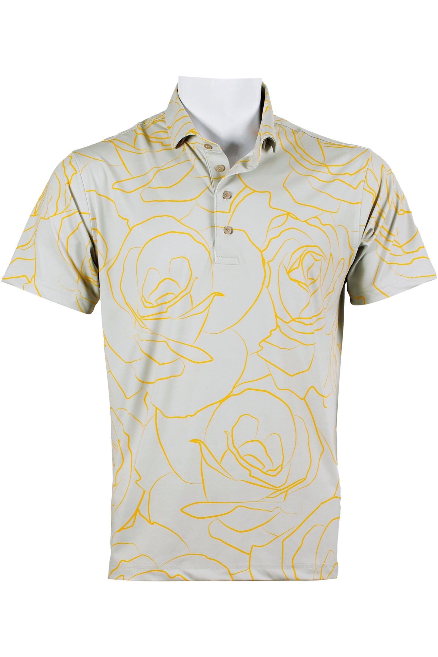 Rose-Gray and Yellow Polo