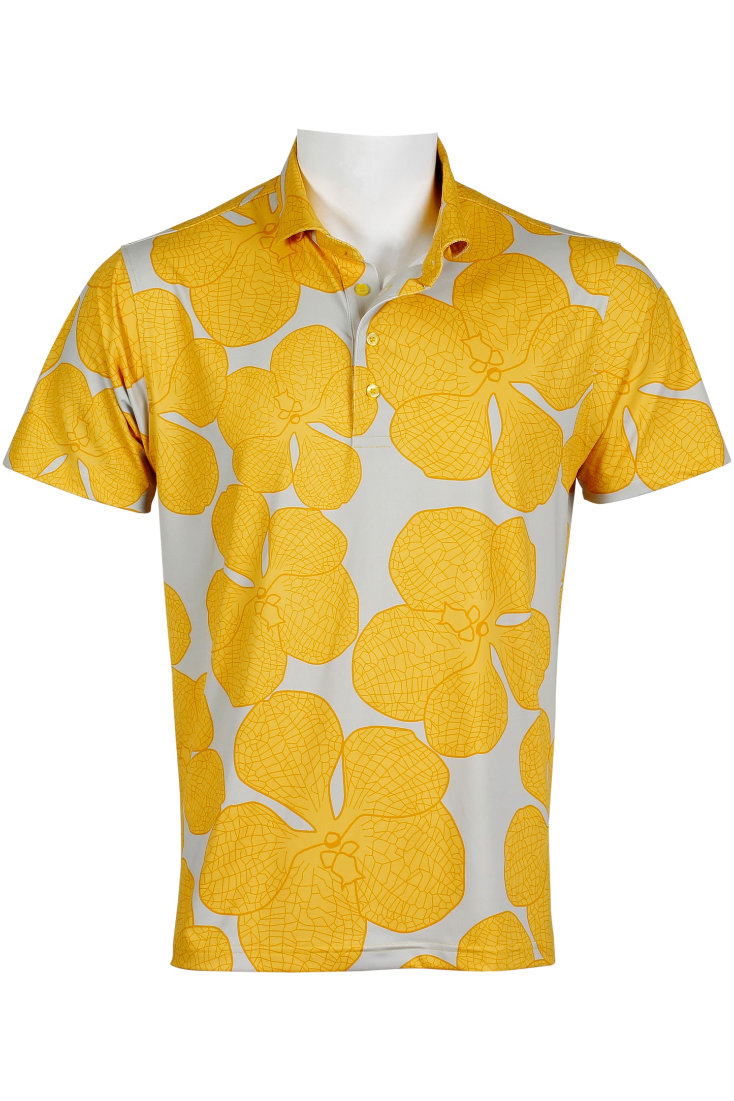 Vanda Orchid-Gray and Yellow Polo