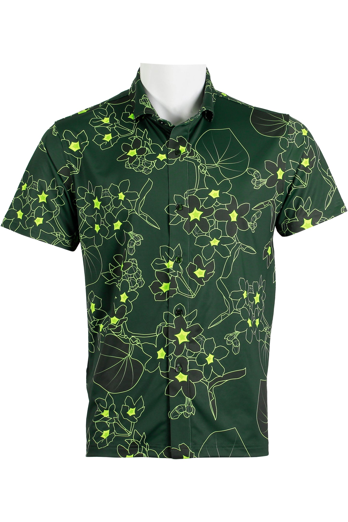 Pakalana-Green and Chartreuse Button Down