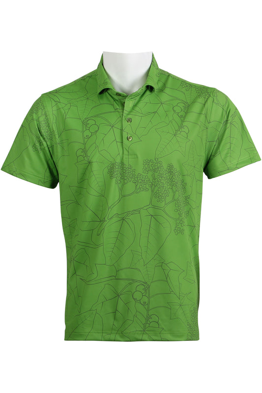 Kukui Tree-Green Polo