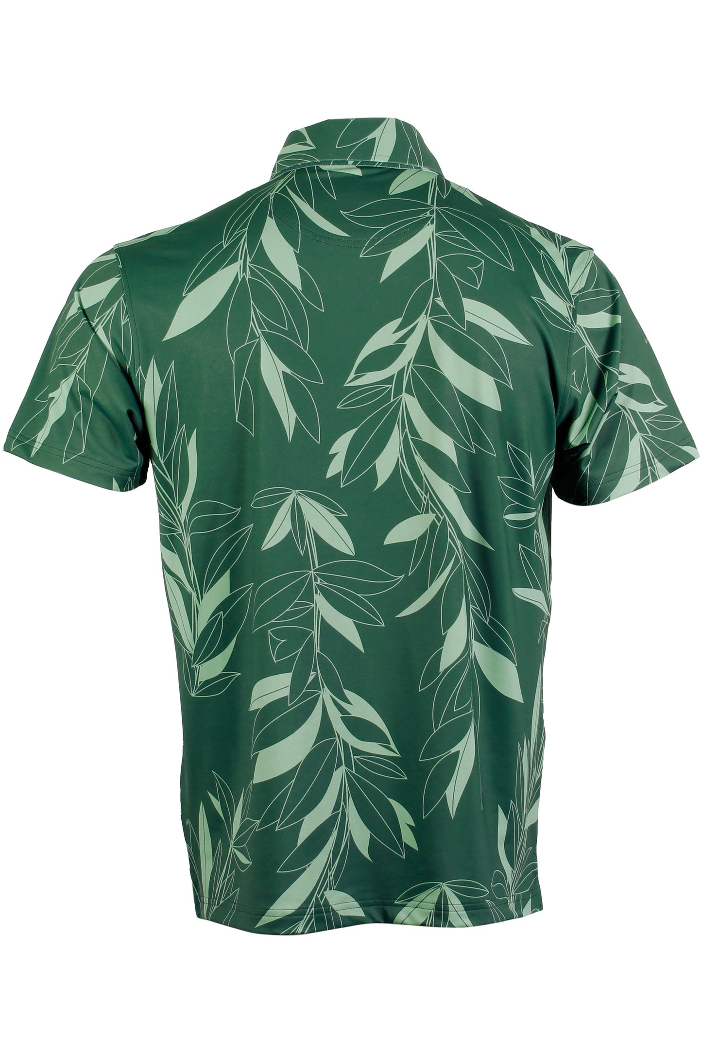Maile Lei Strands-Green Button Down