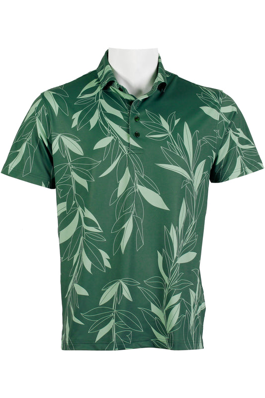 Maile Lei Strands-Green Polo