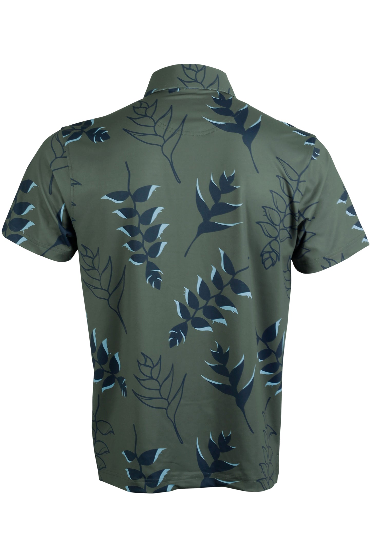 Heliconia-Green and Blue Polo