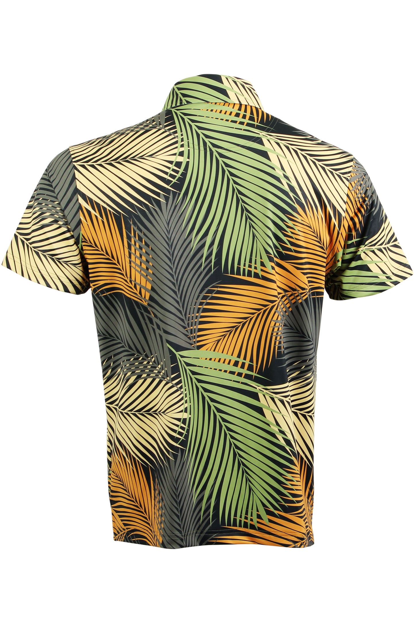 Palm Frond-Green and Orange Button Down