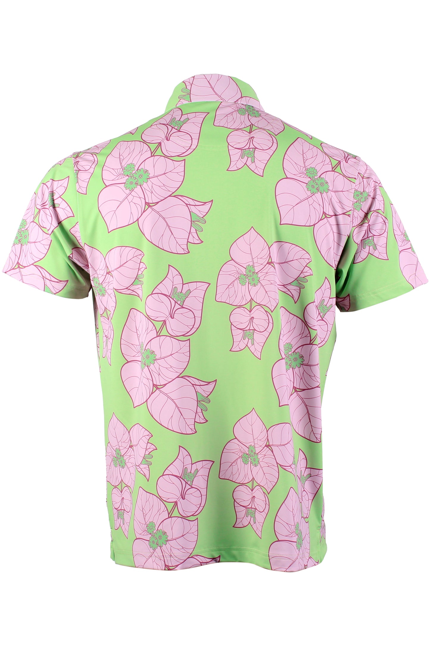 Bougainvillea-Green and Pink Button Down