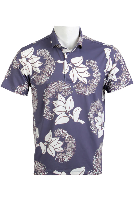 'Ohi'a Lehua-Midnight, Mauve, Ivory Polo