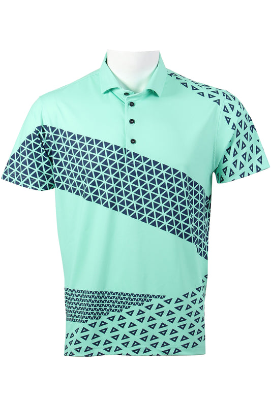 Mint and Navy Trio Polo