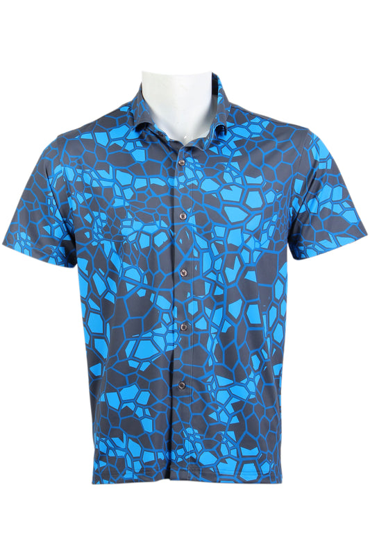 Charcoal Navy and Blue Meli Button Down