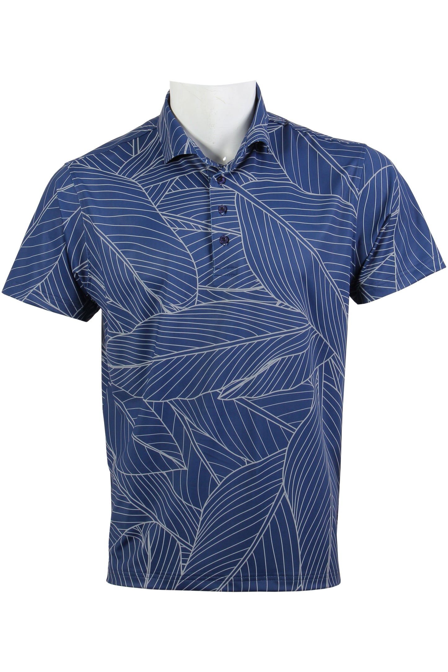 Ti Leaf-Navy and Gray Polo