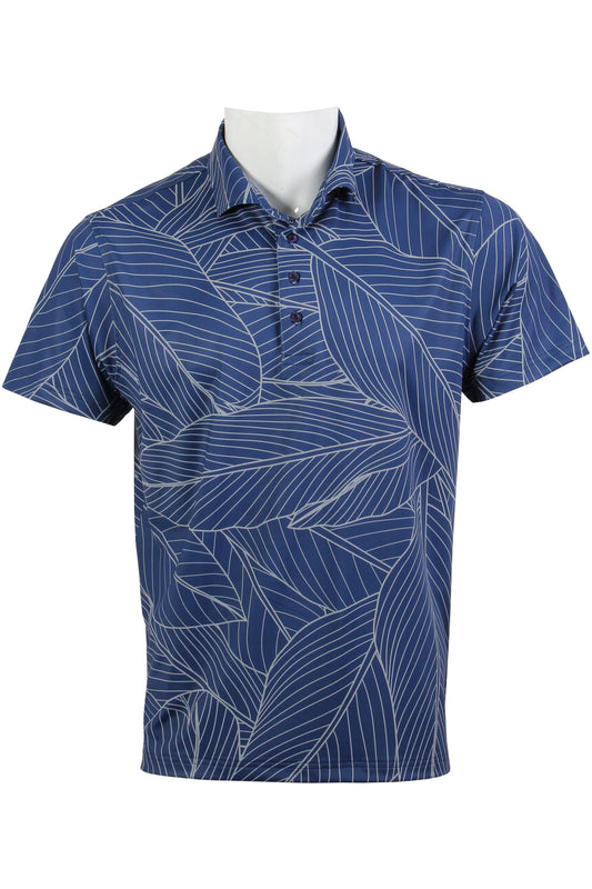Ti Leaf-Navy and Gray Polo