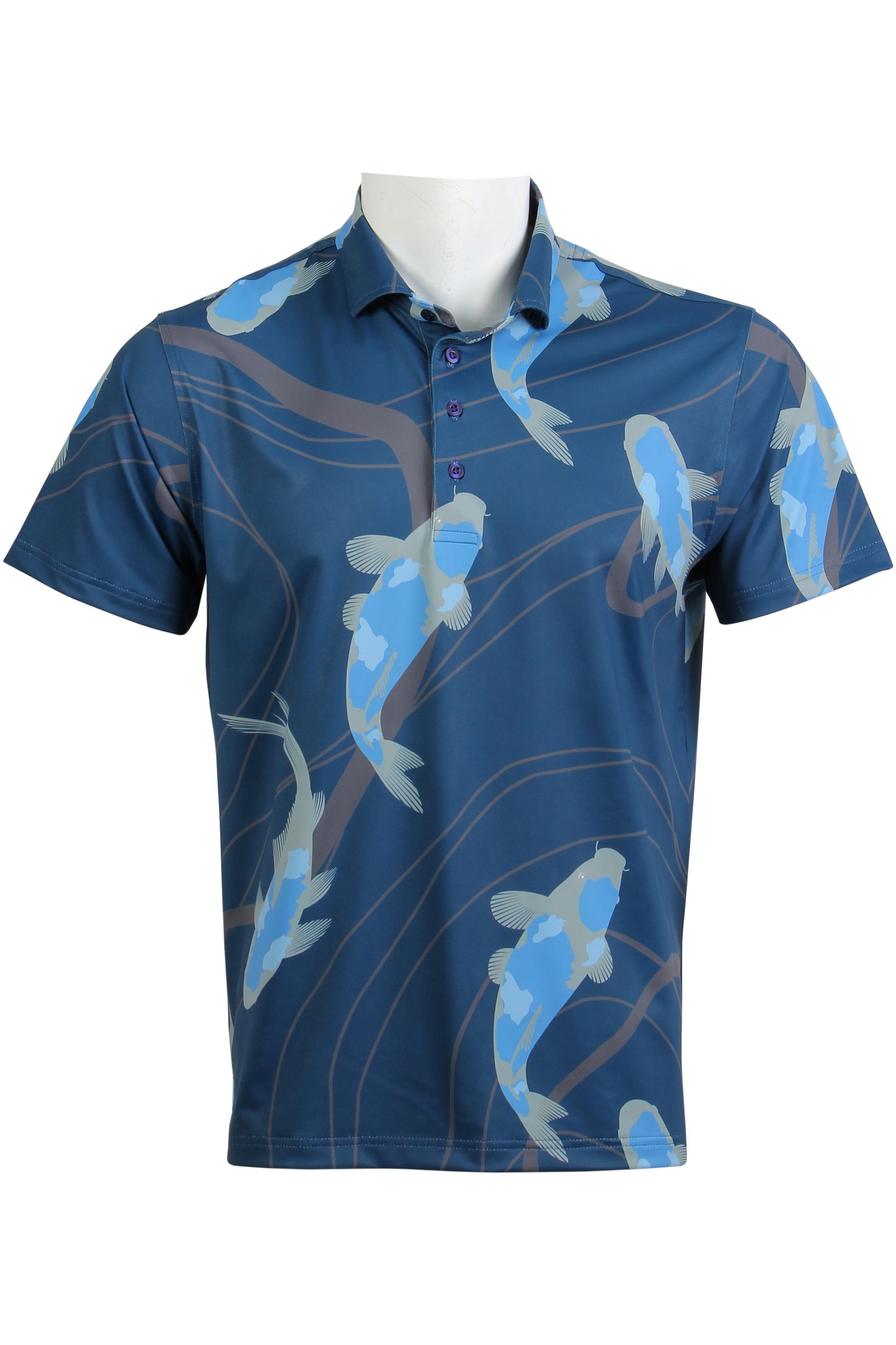 Navy Koi Polo