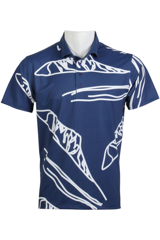Diamond Head-Navy and White Polo