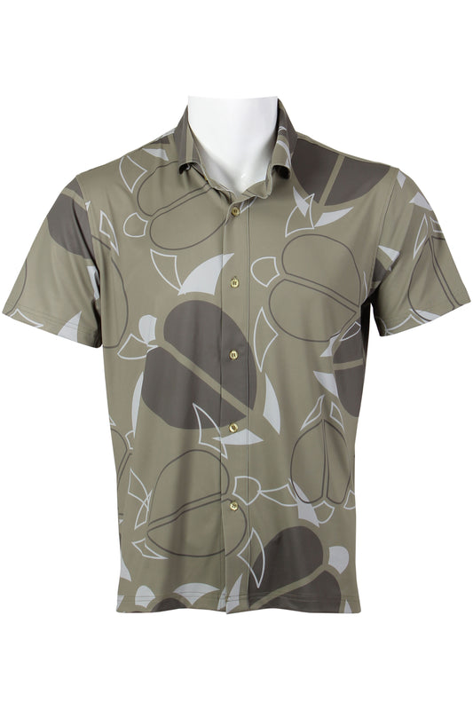 Olive Brown Honu Button Down