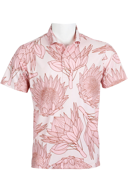 Protea-Pink and Copper Polo