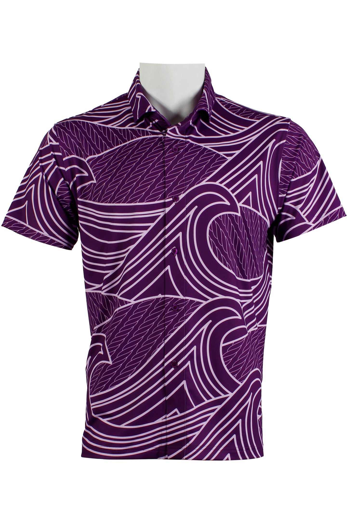 Corded Wave-Purple Button Down