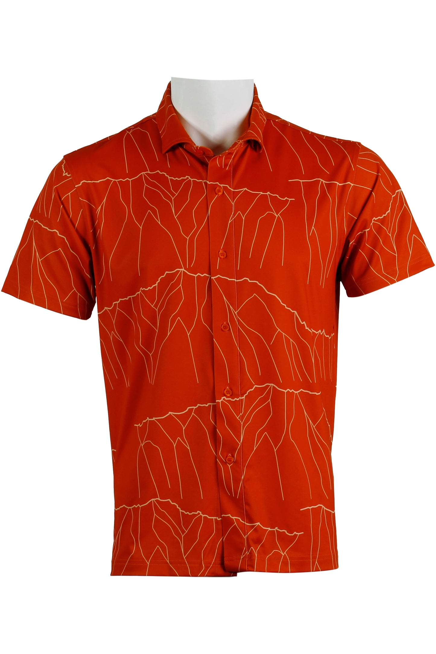 Ko'olau-Red Orange Button Down