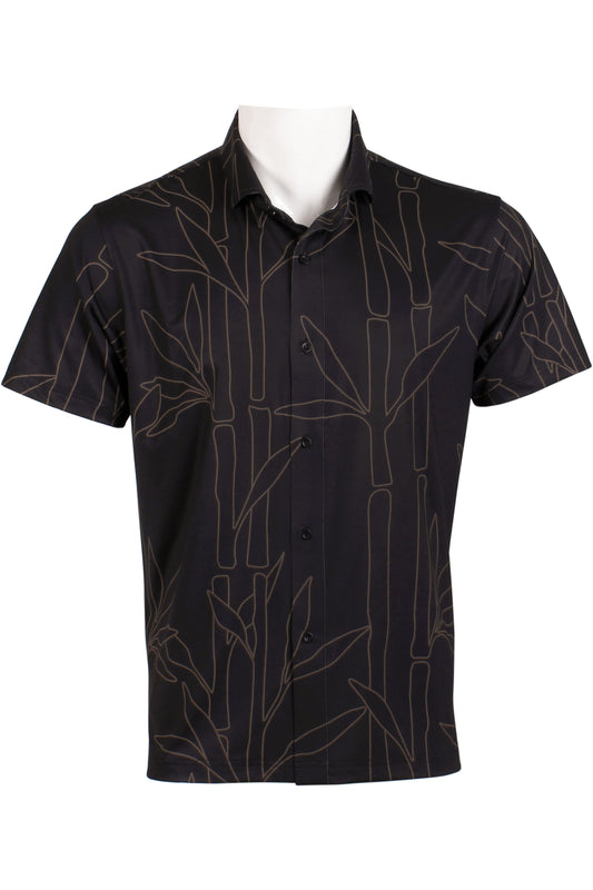 Bamboo-Black and Rich Brown Button Down