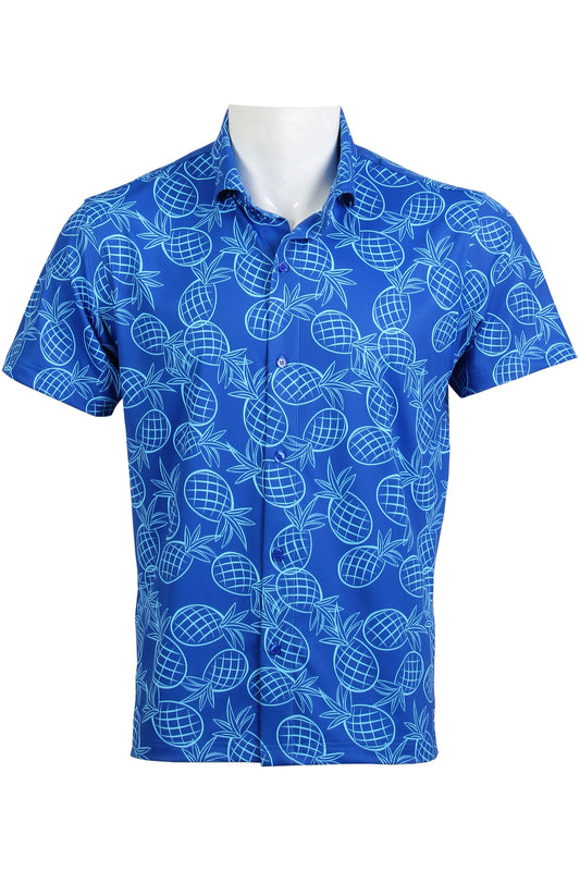 Royal Blue Mini Pineapple Button Down