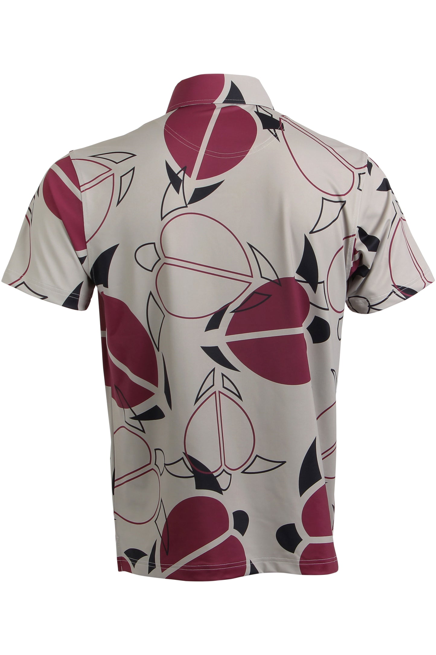 Honu-Taupe, Black, Burgundy Polo