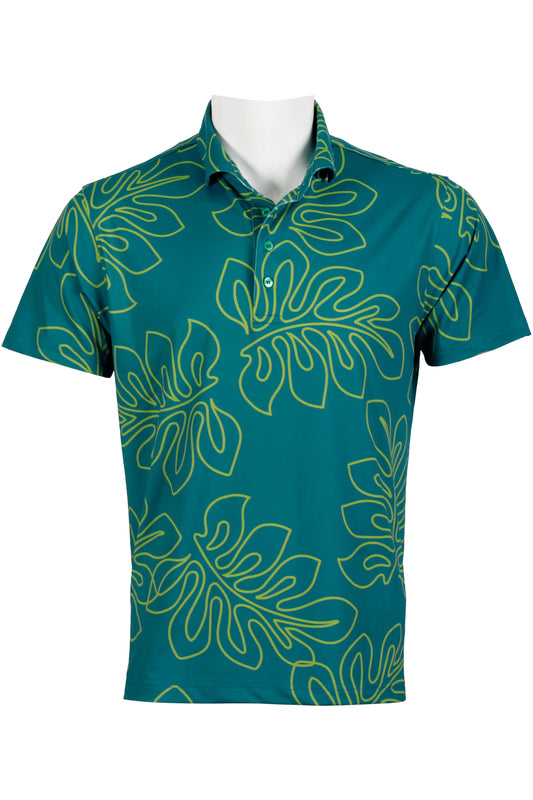 Laua'e-Teal and Green Polo