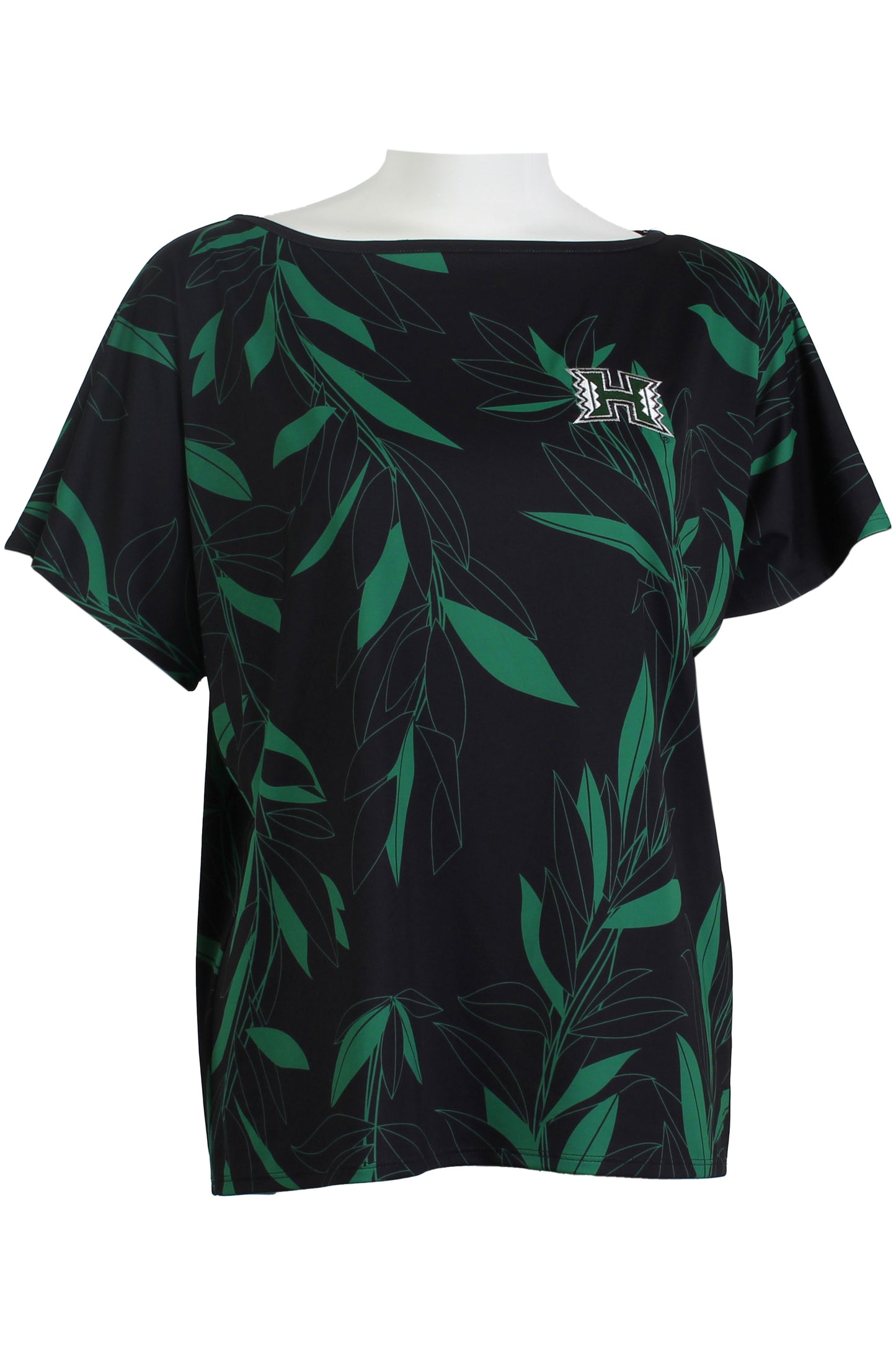 UH Maile Lei Strands-Black and Green Dolman (Women's)