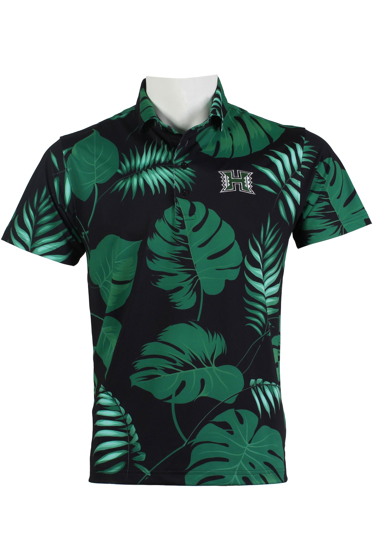 UH Tropical Jungle-Black and Green Polo