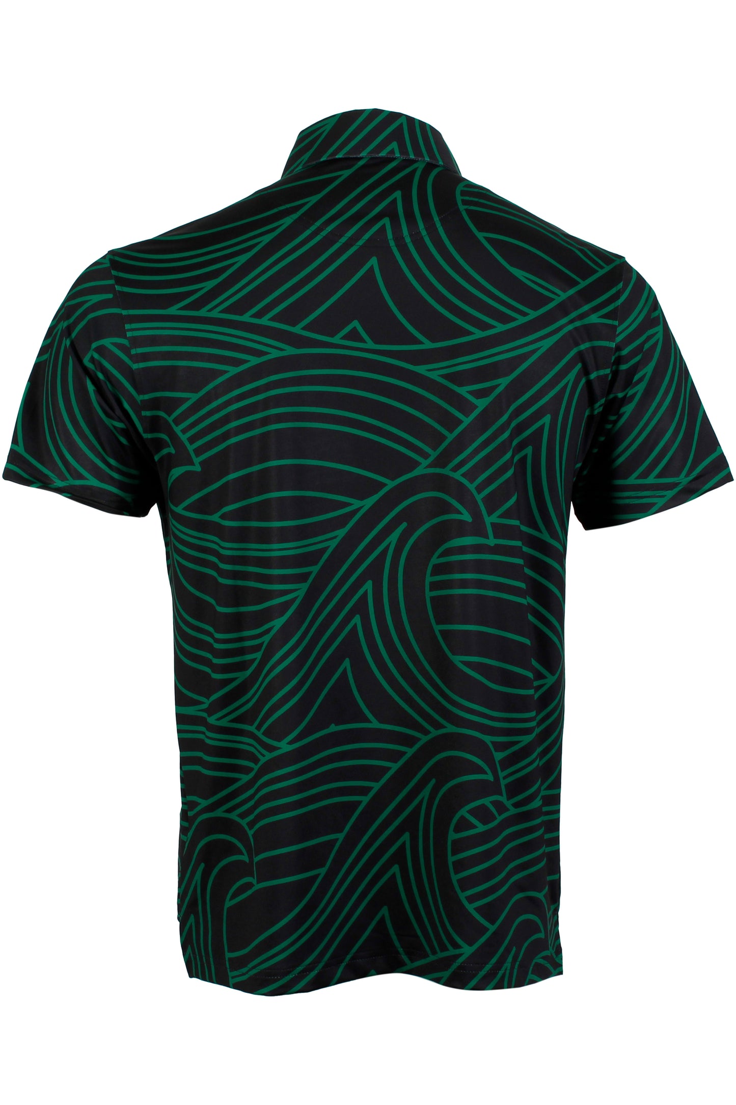 UH Wave-Black and Green Polo
