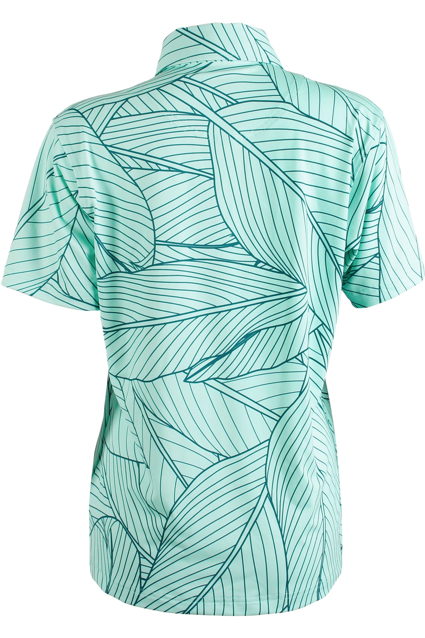 Ti Leaf-Aqua and Navy Polo (Women's)