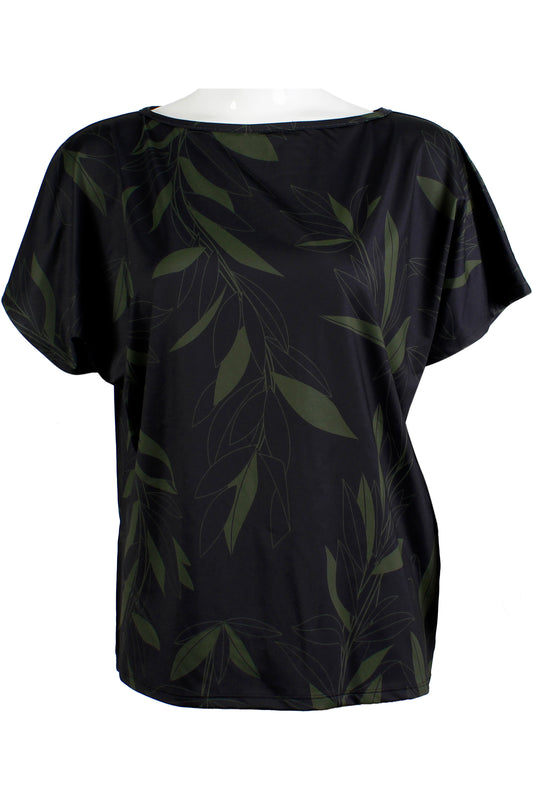 Maile Lei Strands-Black and Green Dolman (Women's)