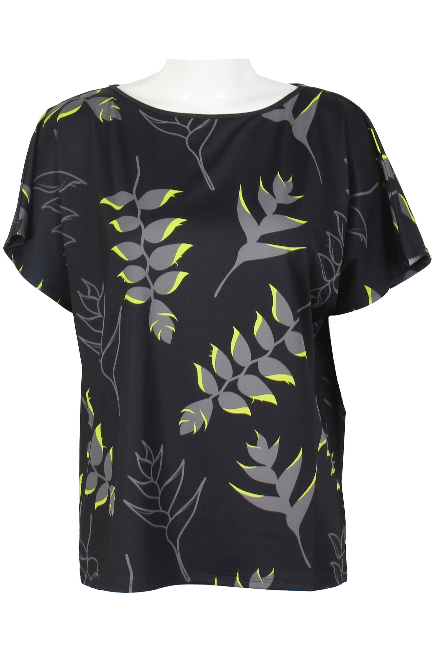 Heliconia-Black and Lime Dolman (Women's)