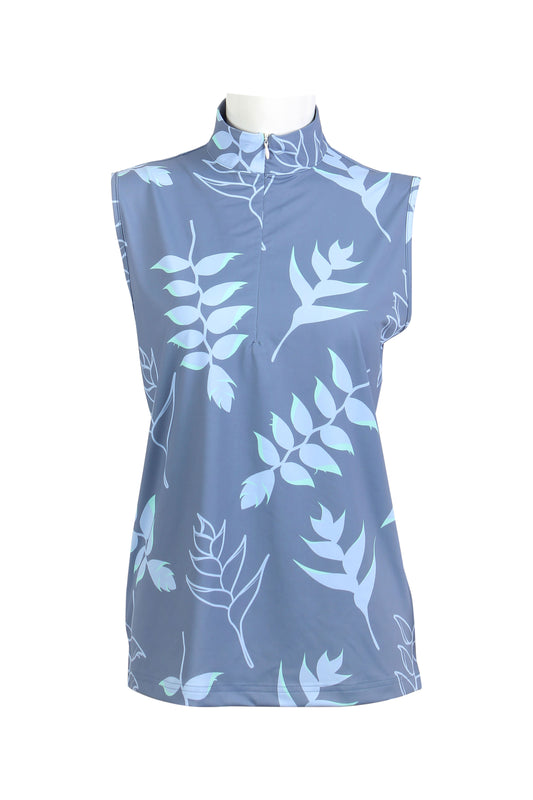 Blue, Purple, Mint Heliconia Mock Sleeveless (Women's)