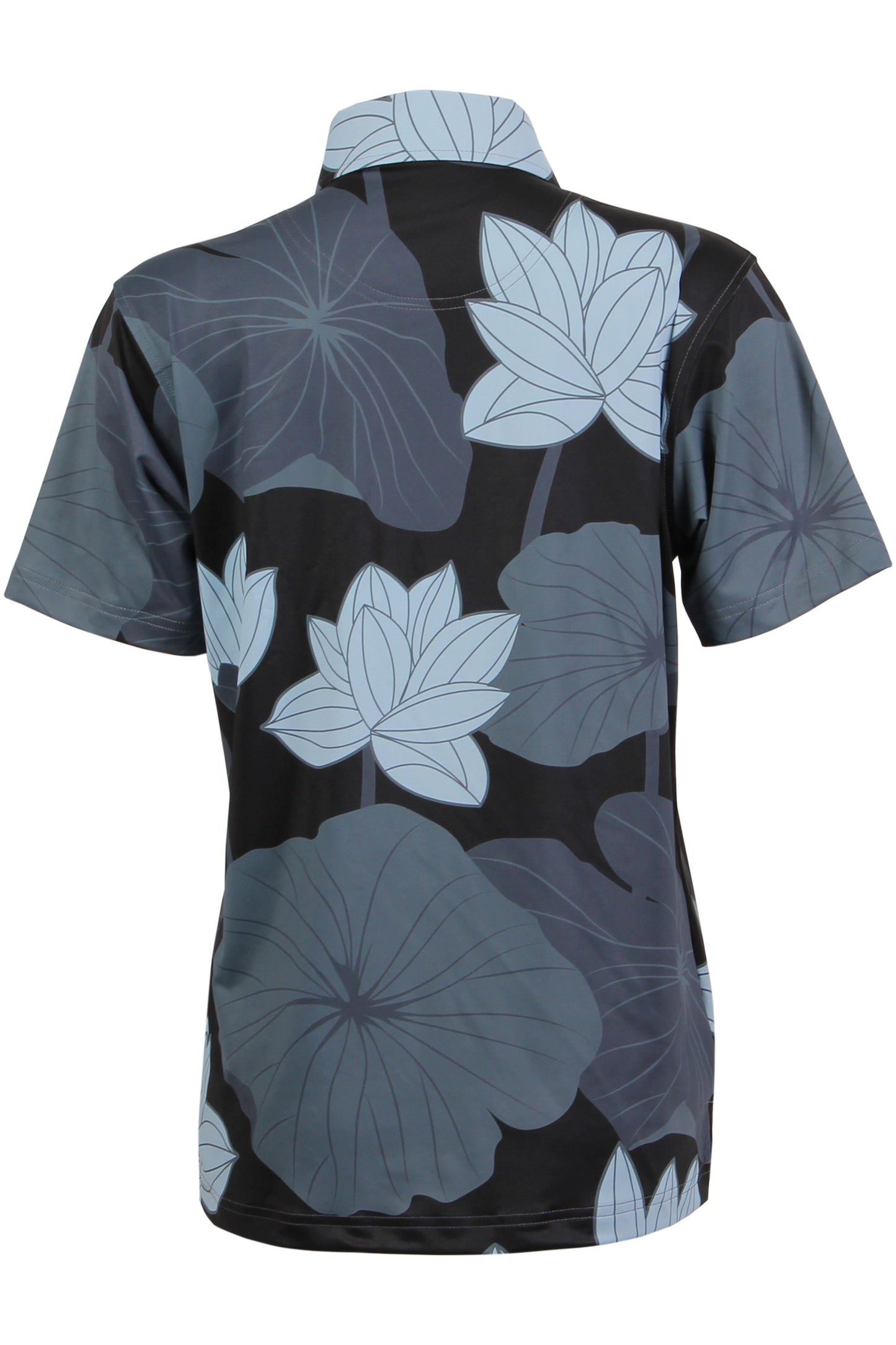 Dark Blue and Periwinkle Lotus Polo (Women's)