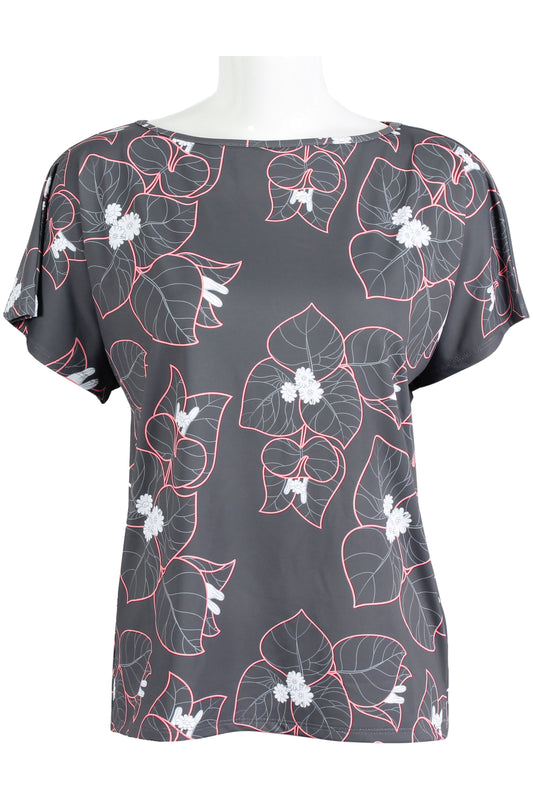 Bougainvillea-Gray and Pink Dolman (Women's)