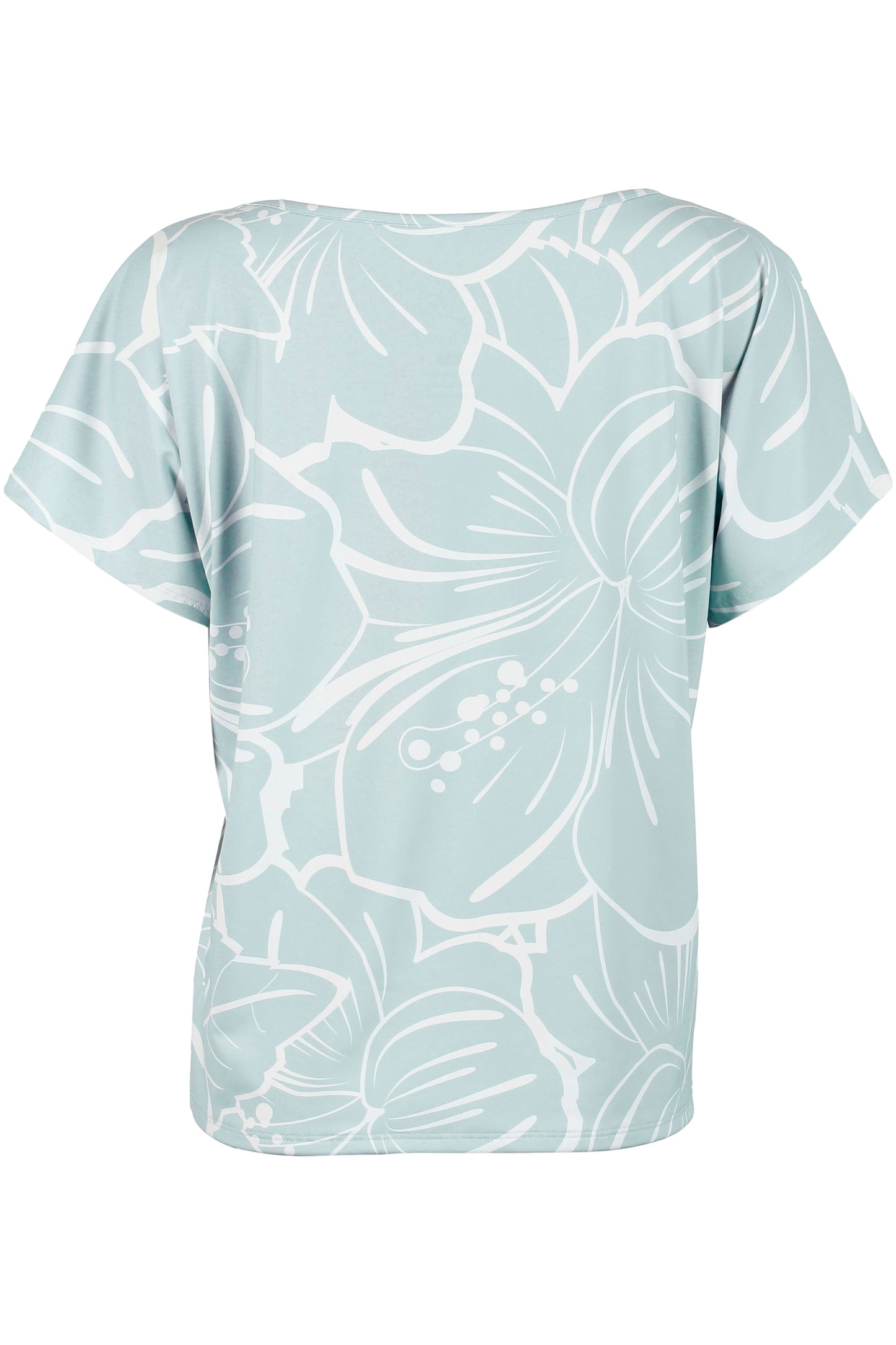 Big Hibiscus-Light Blue Dolman (Women's)