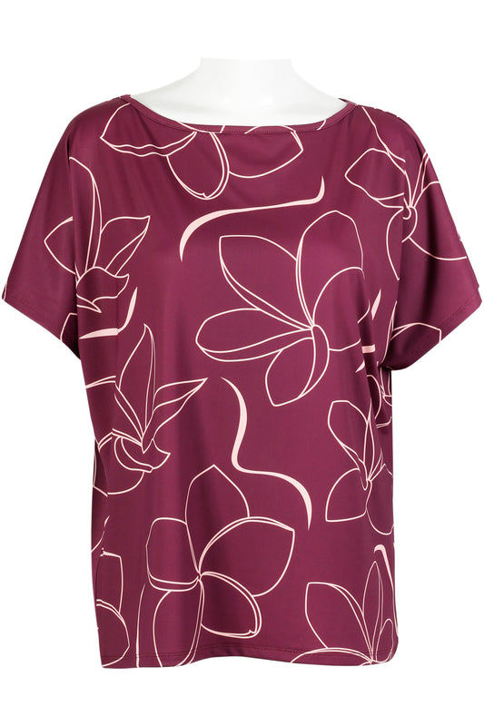 Magenta and Pink Plumeria Dolman (Women's)