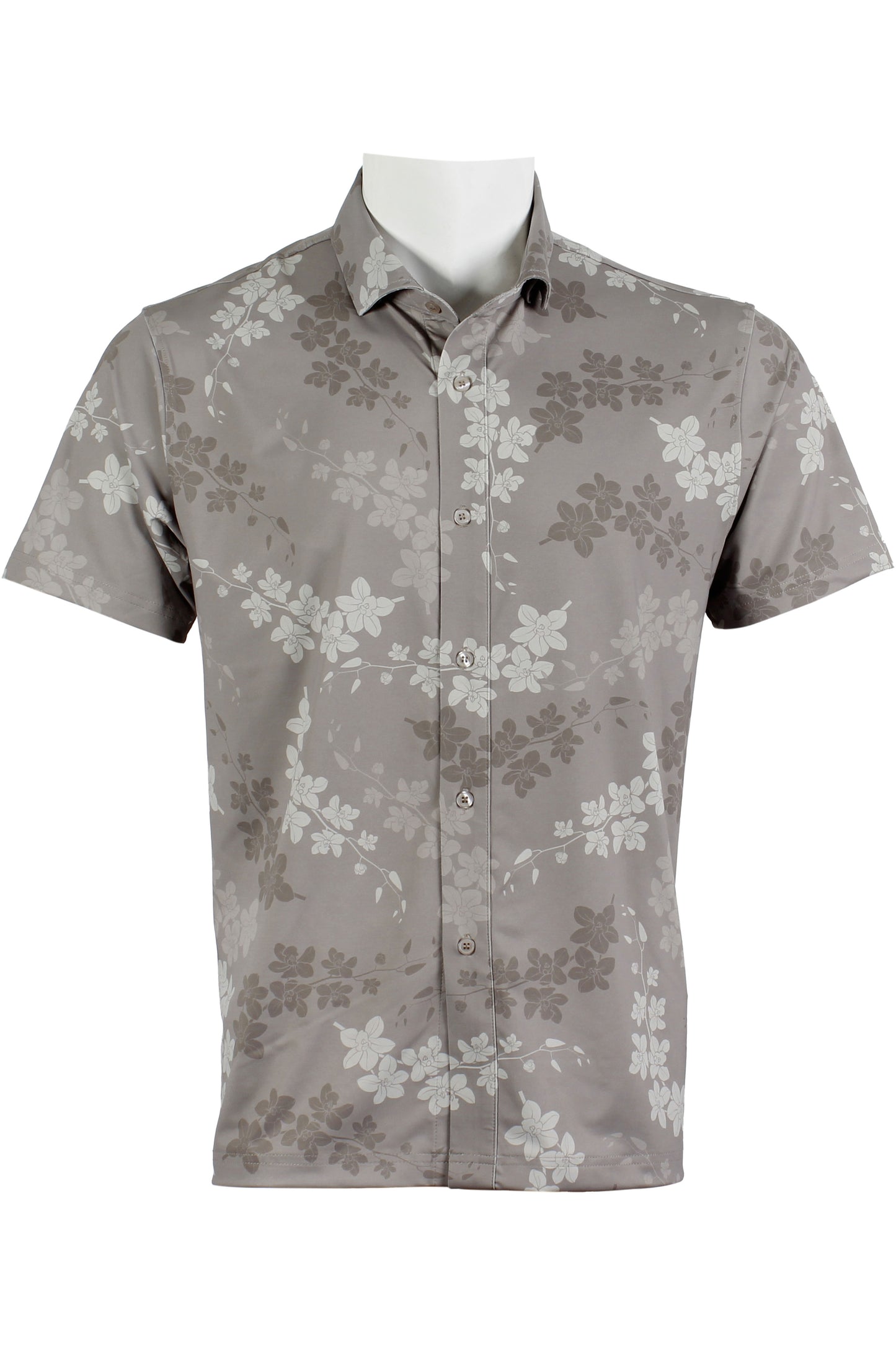 Cascading Orchid-Warm Gray Button Down