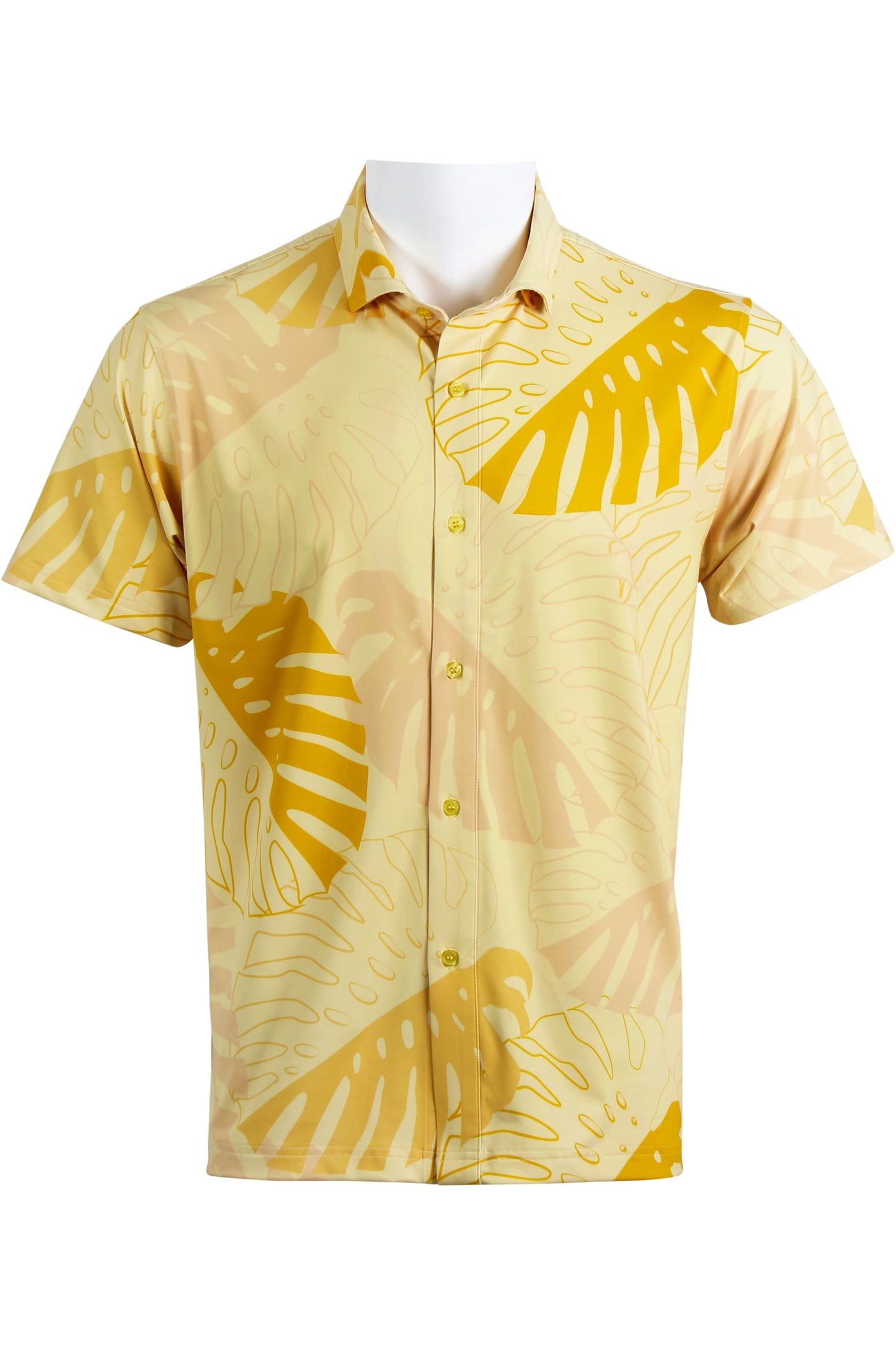 Yellow Monstera Button Down