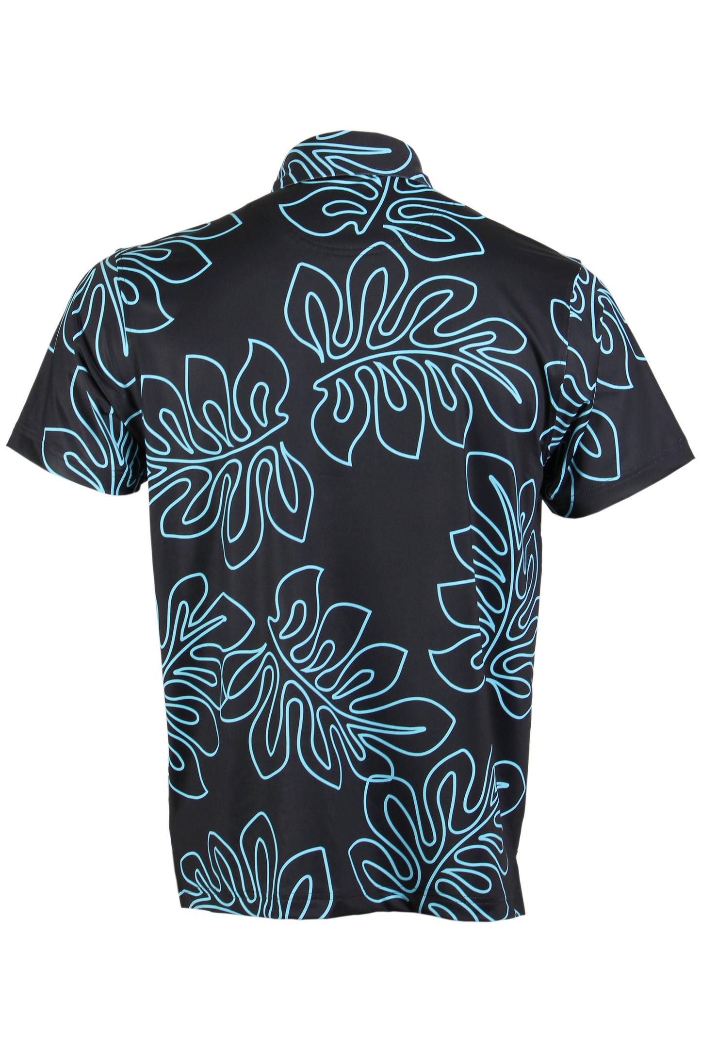 Black and Light Blue Laua'e Polo
