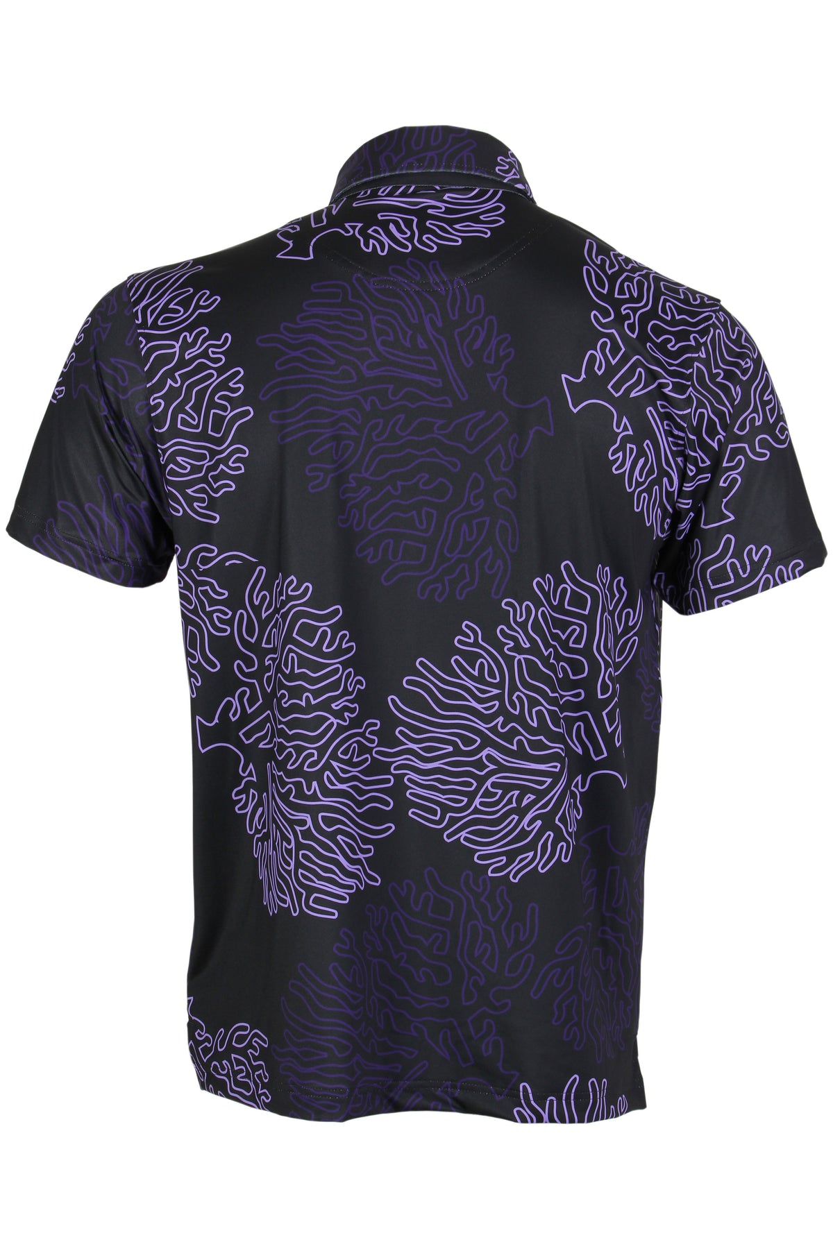 Coral-Black and Purple Button Down