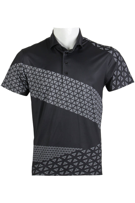 Black and Gray Trio Polo