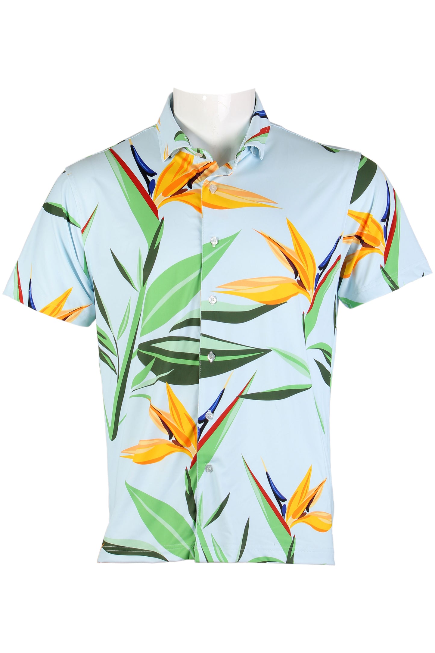 Bird of Paradise-Blue Button Down