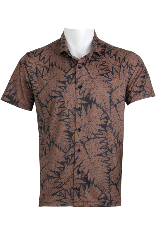 Palapalai-Brown and Black Button Down