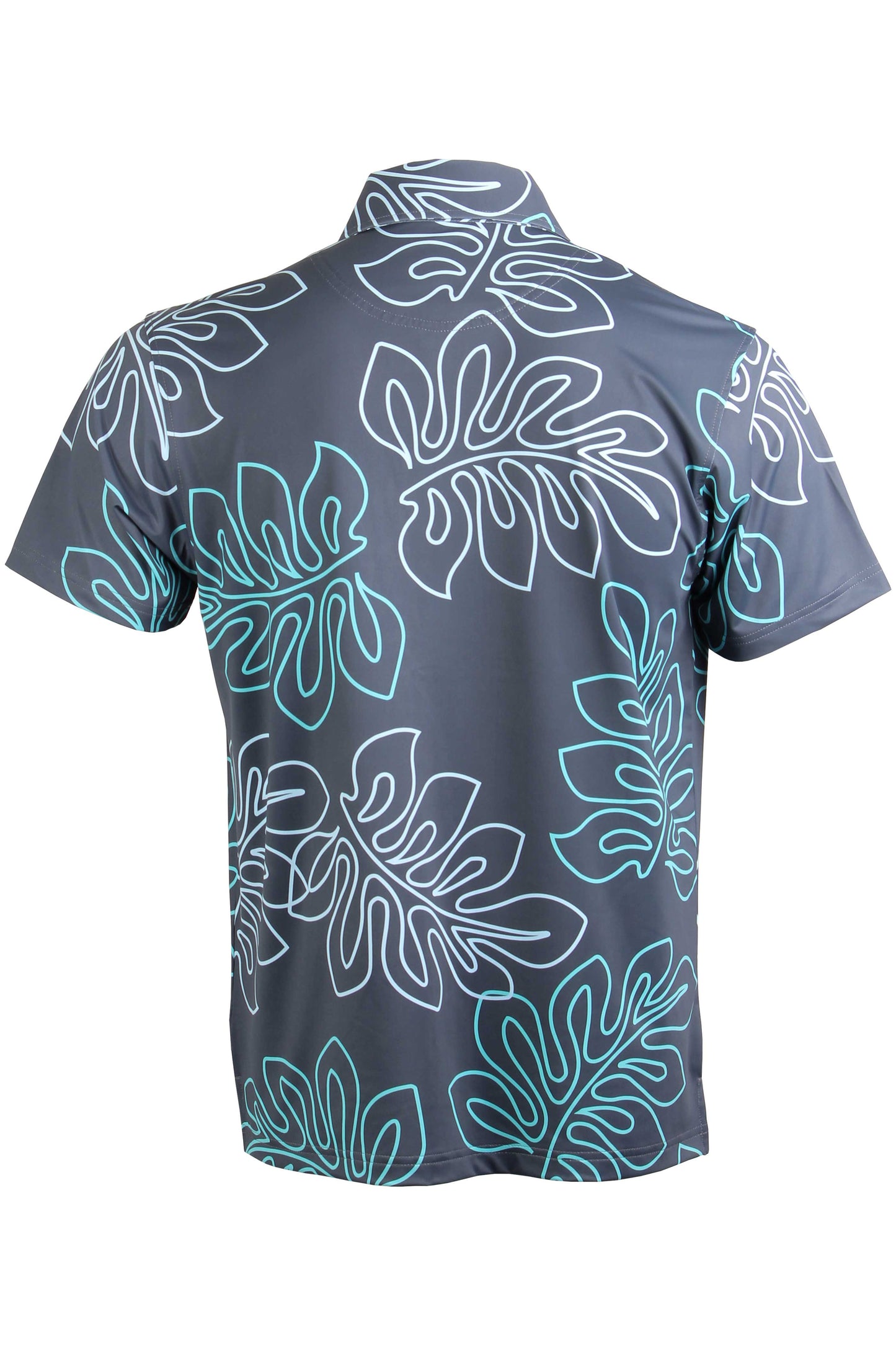 Charcoal and Blue Laua'e Polo