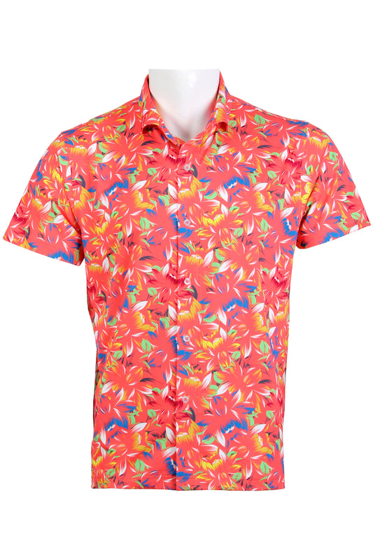 Coral Painted Pua Button Down